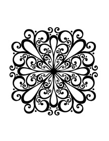 black and white mandala from Mandala Happiness 1