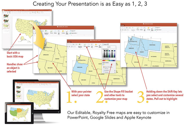 Creating Your PowerPoint or Adobe Illustrator Map Presentation is as Easy as 123