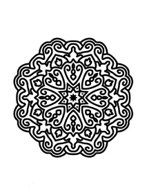 mandala design from Mandala happiness coloring book 2