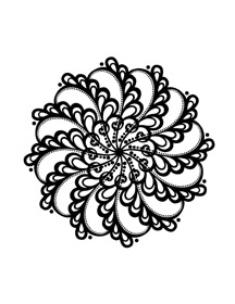 mandala design from Mandala happiness coloring book 2