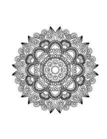 Mandala coloring book, Asian inspired coloring book