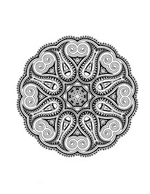 Mandala coloring book, Asian inspired coloring book