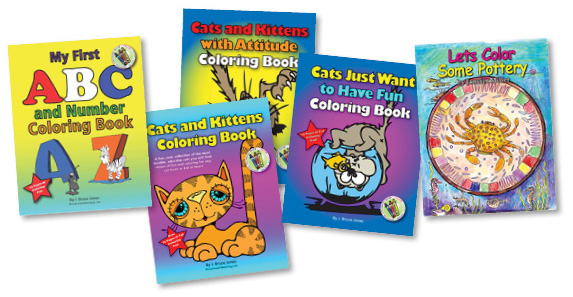 Cats want to have fun, ABC book, Pottery Book coloring books