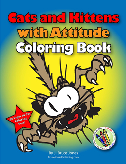 Cats and Kittens with attitude coloring book