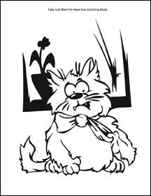 cats just want to have fun coloring book