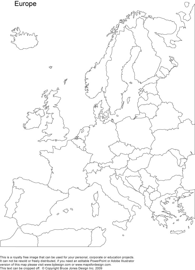 Europe World Regions Printable Blank Map, no text names, jpg format, This map can be downloaded and printed out to make an 8.5 x 11 blank Europe map. Maps includes France, England, Germany, Spain, Switzerland, Norway, Sweden, Finland, Italy, Greece, Austria, Portugal, Denmark, Netherlands, Poland, Ireland and more. Royalty Free. World Regions Printable Europe