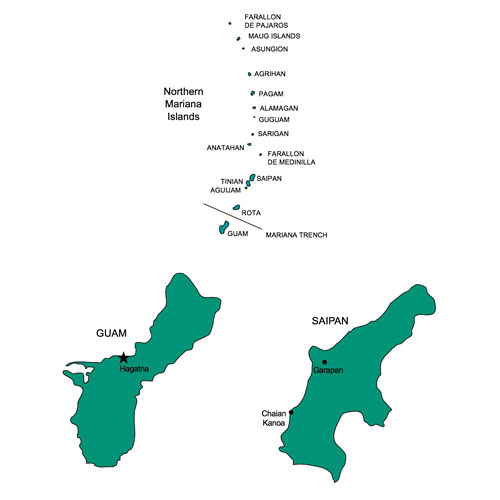 Guam Siapan PowerPoint Map US Territory, Capital