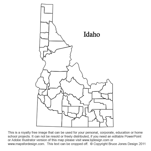 Hawaii, US State County Map, blank, printable, royalty-free, jpg format.