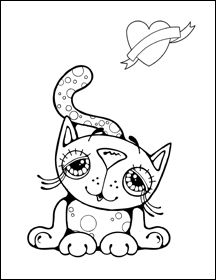 Cats and Kittens coloring book,