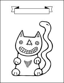 Cats and Kitten Coloring Book Sample image