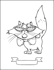 Cats and Kitten Coloring Book Sample image