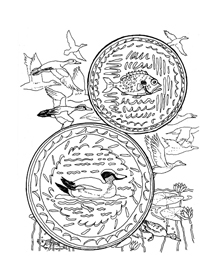 Lets color some pottery coloring book sample image