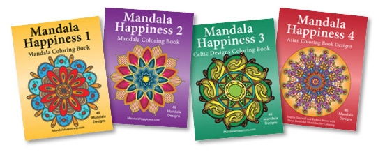 Mandala coloring book 4 pack