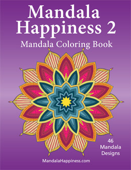 Mandala Happiness 2, mandala coloring book