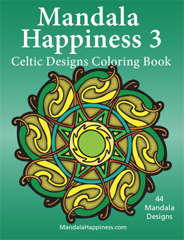 Mandala happiness 3, Celtic designs coloring book