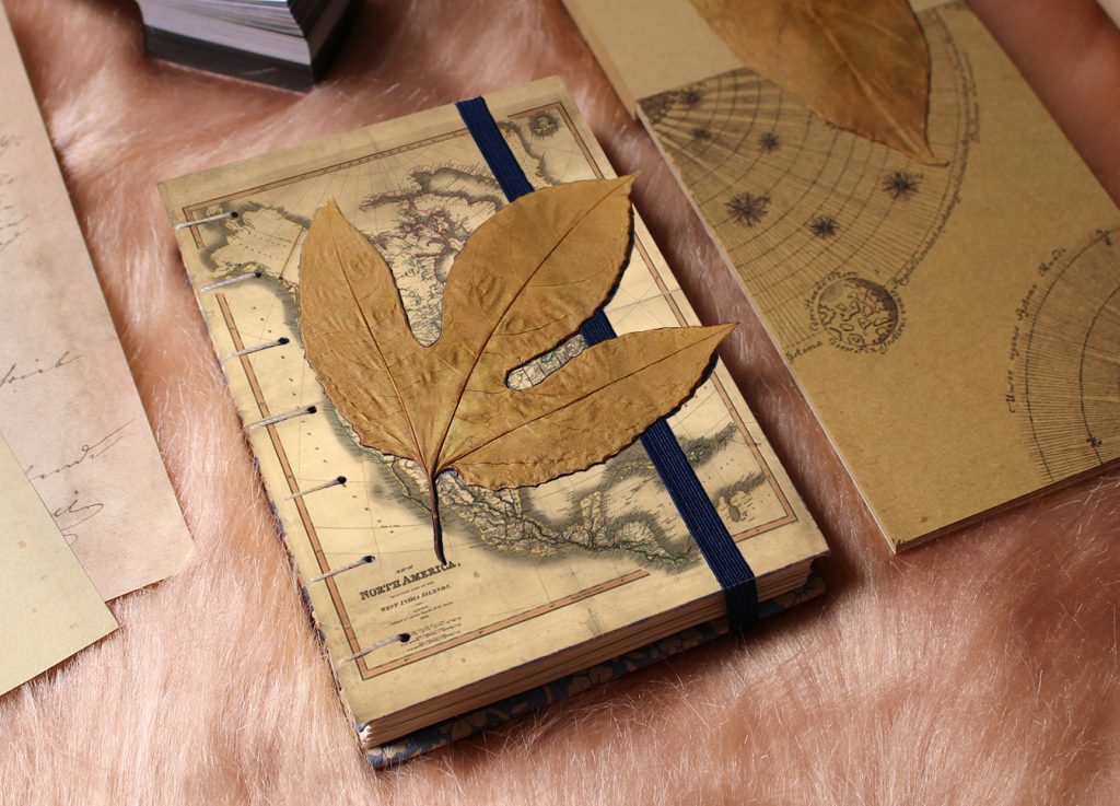 antique historical map used on a craft project