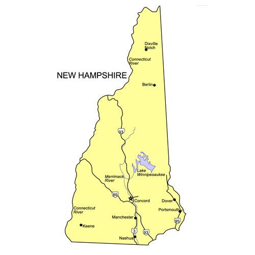 New Hampshire, capital Concord, Manchester, Nashua, Dover, jpg format