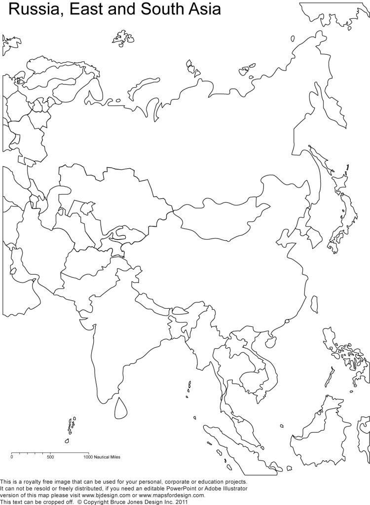 Russia and Asia Printable Blank Map, Country bordrs but no names, jpg format, This map can be printed out to make an 8.5 x 11 blank: Rusia, Mongolia, China, India, Burma, Thailand, Cambodia, Vietnam, Iran, Pakistan, Afghanistan, Nepal, Bhutan, Philippines, Taiwan, Japan, South Korea, North Korea, Indonesia, Singapore, Malaysia, Laos, Bangladesh, Sri Lanka. Royalty Free.